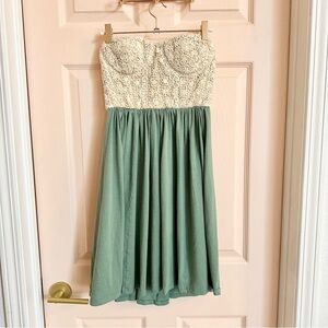 Green strapless Lil dress